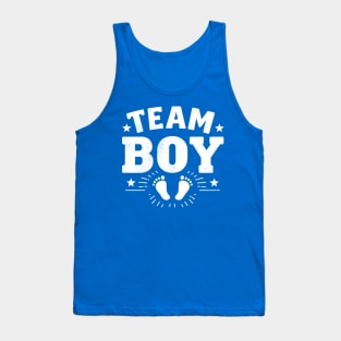 Team Boy Gender Reveal Baby Shower Blue Tank Top